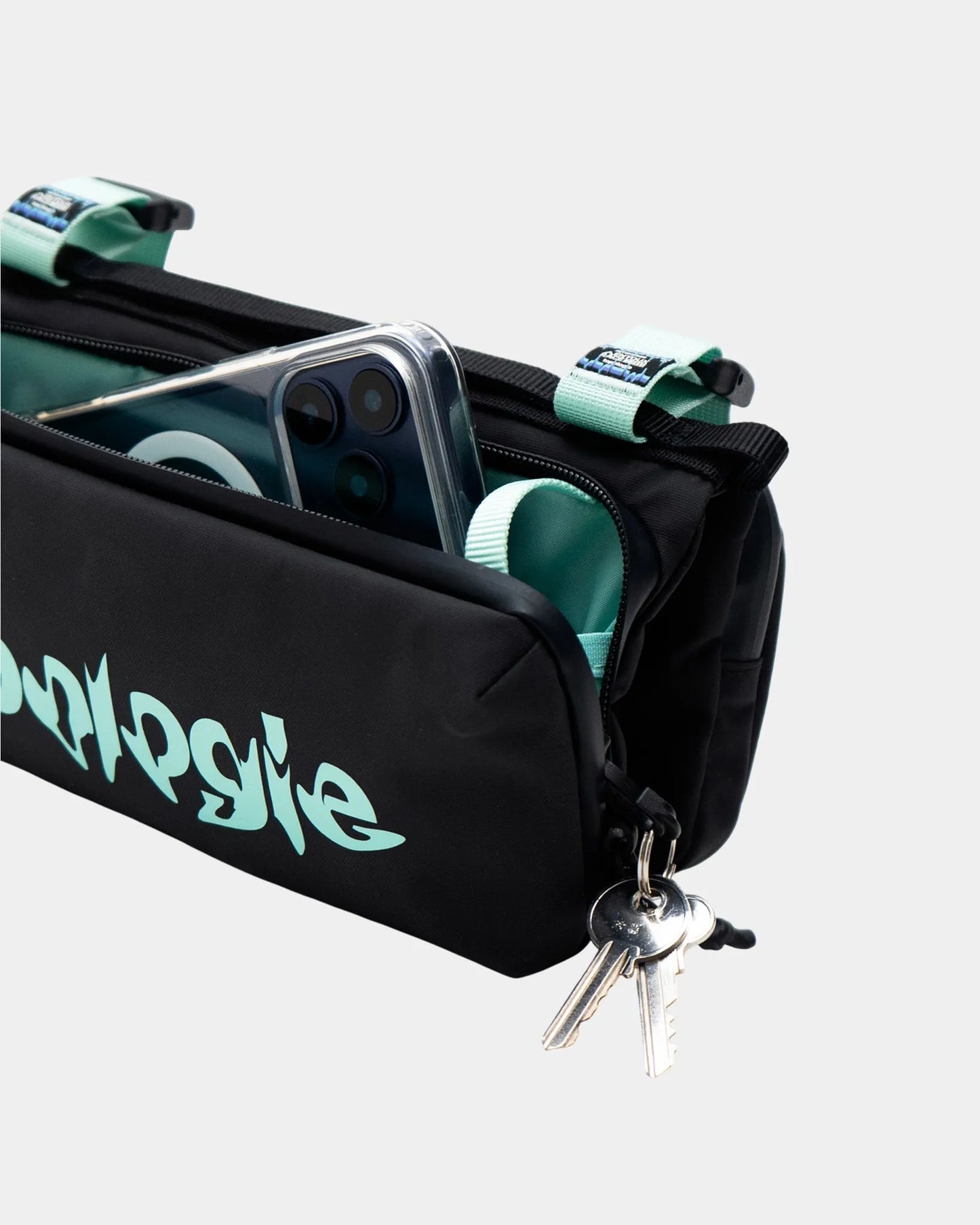 CAFÉ DU CYCLISTE Topologie Medium Bottle Sacoche - Black Mint