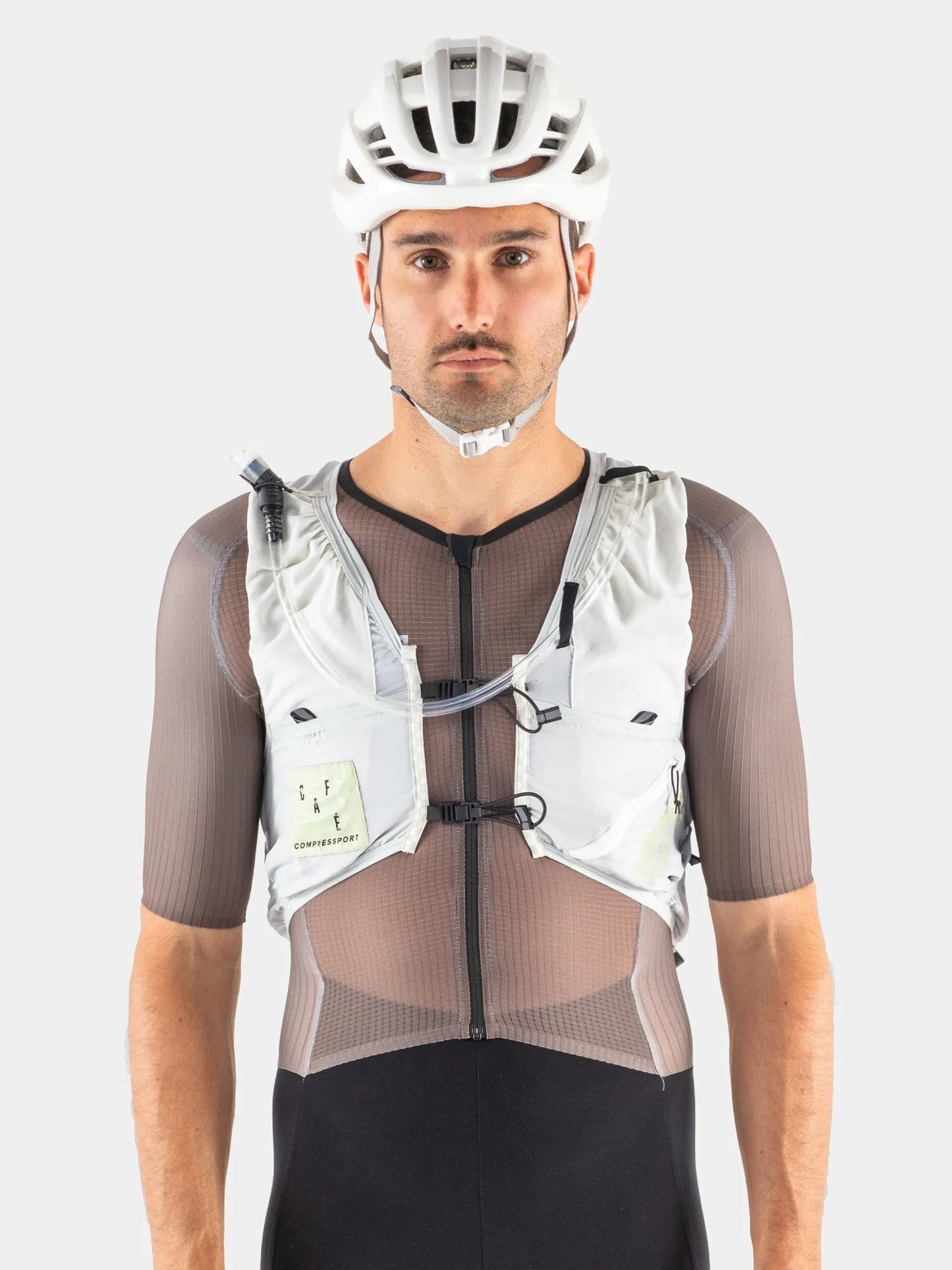CAFÉ DU CYCLISTE UltRide Evo 8 Hydratation Vest - Gray/Green