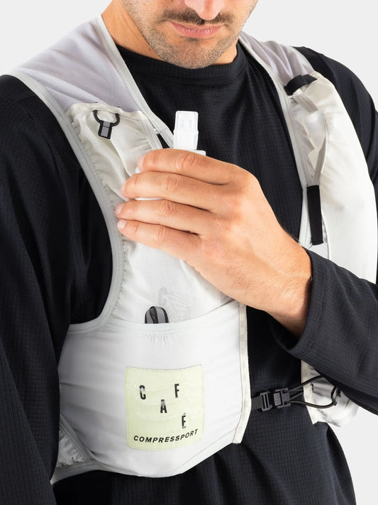 CAFÉ DU CYCLISTE UltRide Evo 8 Hydratation Vest - Gray/Green