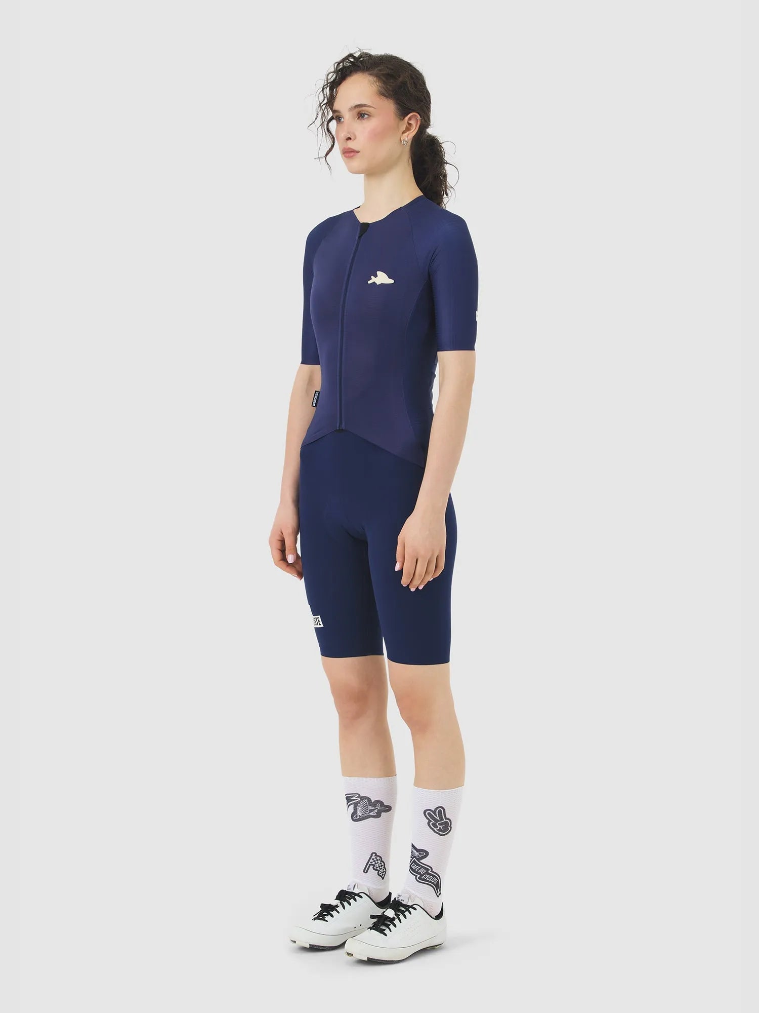 CAFE DU CYCLISTE Vinciane Super Light Women Jersey - Navy