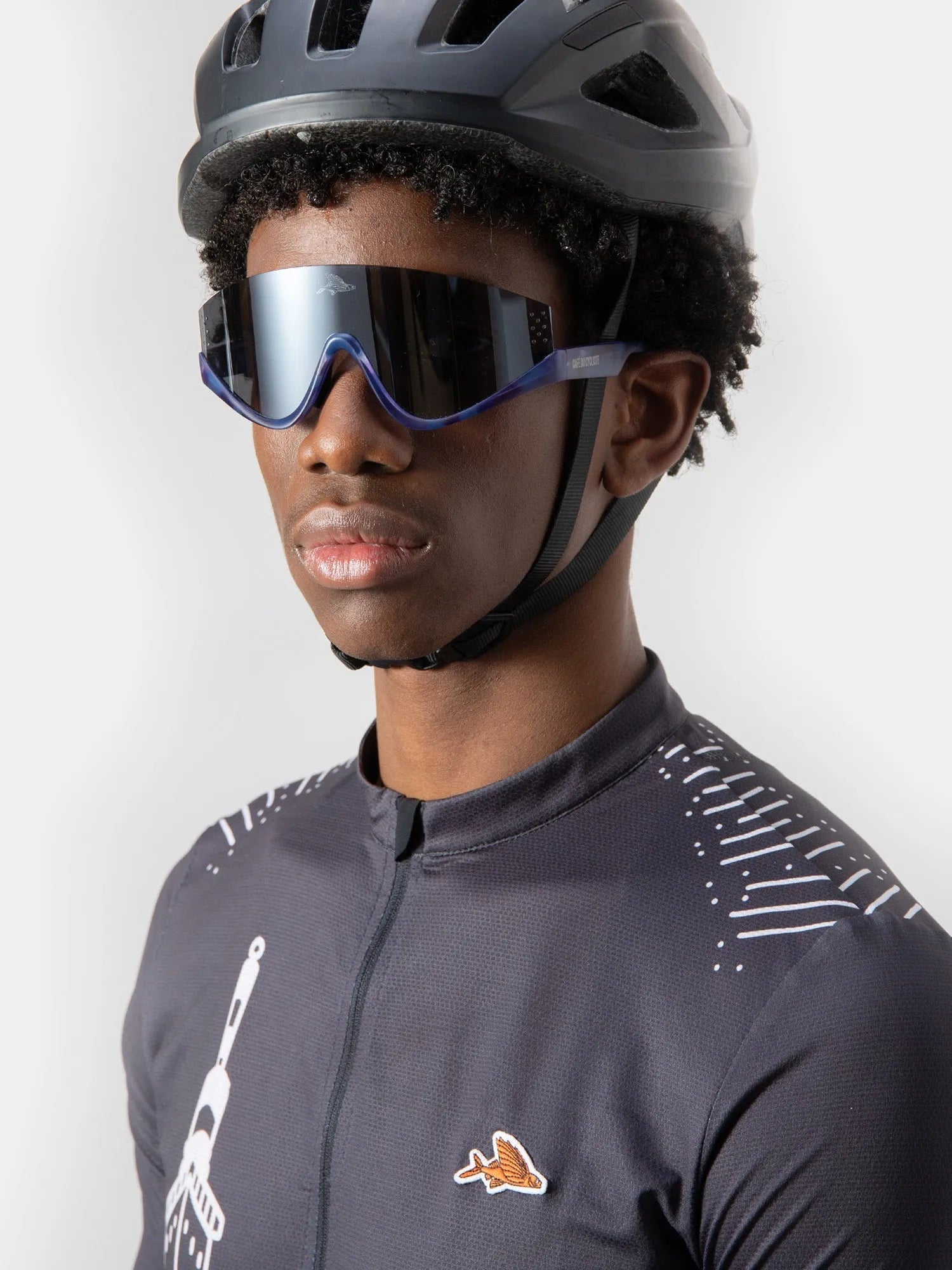 CAFE DU CYCLISYE Eyewear Emile Mirrored Sports Sunglasses - Verbena Tortoise