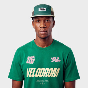 VELODROM Panel Mesh Trail Cap - Green/Grey