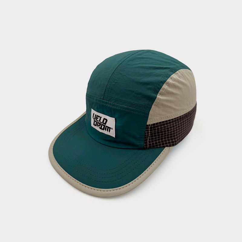 VELODROM Panel Mesh Trail Cap - Green/Grey