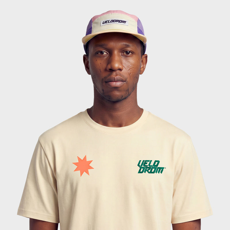 VELODROM 5 Panel Mesh Cap - Pink/Purple/Yellow