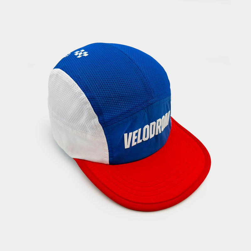 VELODROM Trail 5 Panel Cap S6- Blue/White/Red