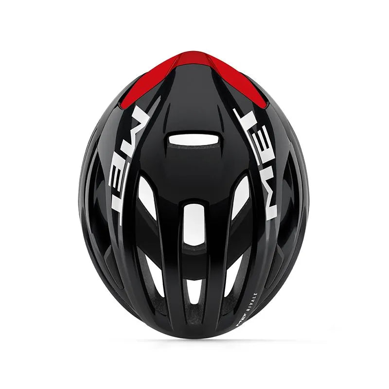 CASCO MET RIVALE MIPS NEGRO/ROJO - BRILLO