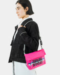 CAFÉ DU CYCLISTE Topologie Medium Musette - Fuchsia