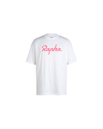 RAPHA Cotton TShirt Large Logo - WHV Weiß/High Vis Pink