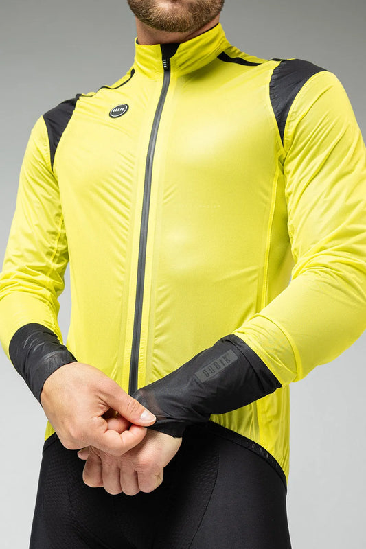 GOBIK PLUVIA UNISEX LEHKÁ CYKLISTICKÁ BUNDA PROTI DEŠTI - CITRONELL