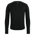 RAPHA MERINO LONG SLEEVE BASE LAYER - BLACK/BLACK