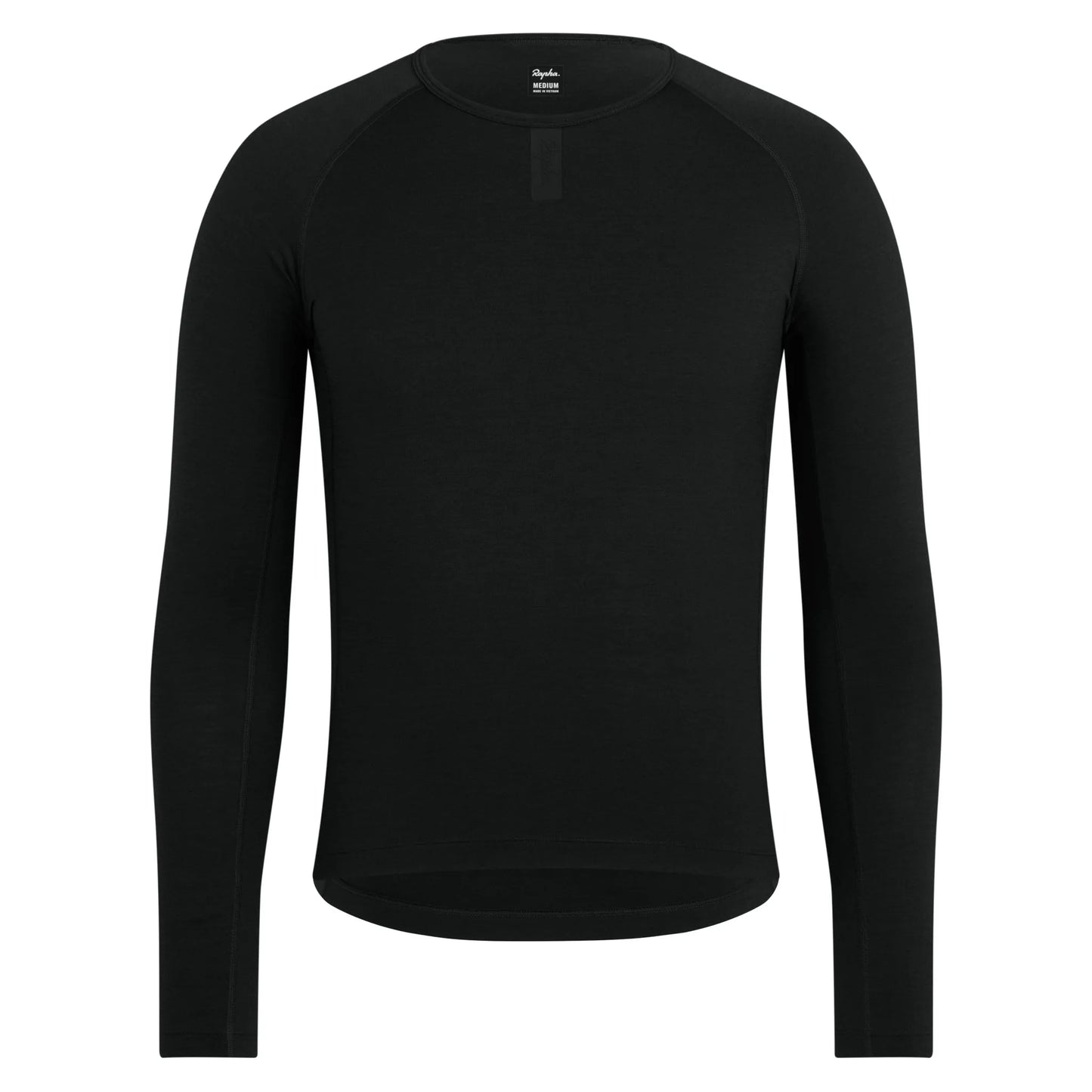 RAPHA MERINO LONG SLEEVE BASE LAYER - BLACK/BLACK