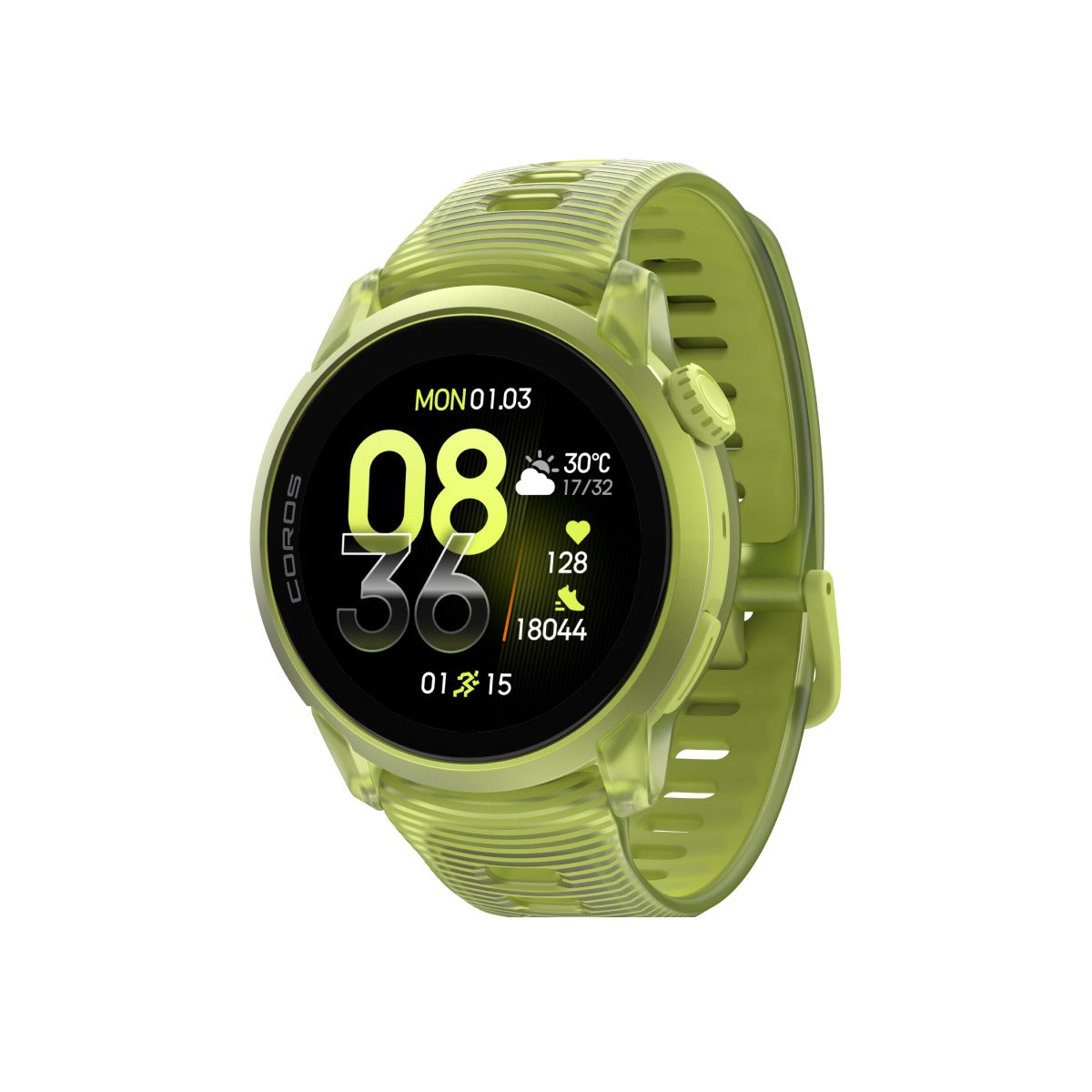 COROS PACE 4 ALUMINIUM GPS SPORT WATCH SILICONE - NEON YELLOW