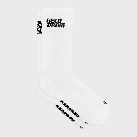 VELODROM RaceDay Logo Cycling Socks 2.0 - White