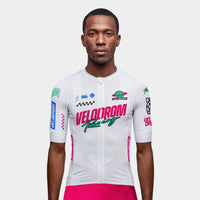 VELODROM Raceday 4.0 Jersey Team - Vivid Pink/White/Green