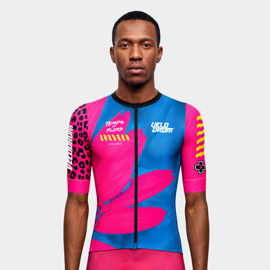 VELODROM Raceday 4.0 Temps De Flors 2026 Limited Edition Jersey - Pink/Blue/Print