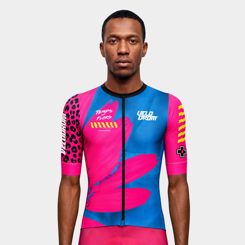 VELODROM Raceday 4.0 Temps De Flors 2026 Limited Edition Jersey - Pink/Blue/Print