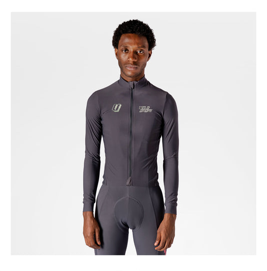 VELODROM RaceDay 3.0 Thermal Txtr Long Sleeve Jersey - Grey/Stone Graphic