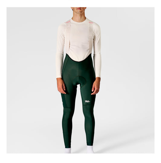 VELODROM RaceDay 3.0 Thermal Cargo Bib Tights  - Pine Groove/White