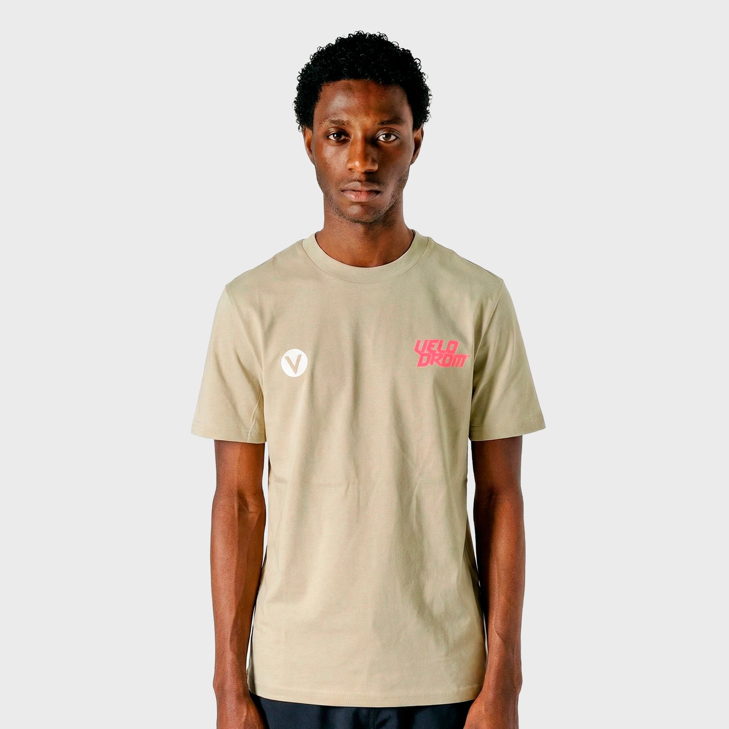 VELODROM Raceday 3.0 Camiseta - Beige/Pink/Blanco