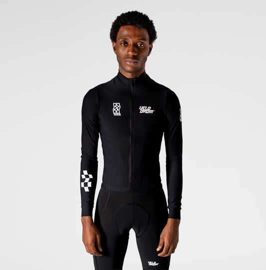 VELODROM Raceday 3.0 Thermal Maillot Ciclismo Manga Larga - Negro/Blanco