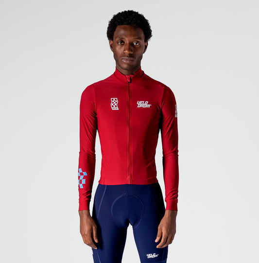 VELODROM RaceDay 3.0 Thermal Maillot Ciclismo Manga Larga - Burgundy
