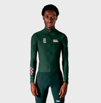 VELODROM RaceDay 3.0 Thermal Long Sleeve Jersey - Pine Groove/White
