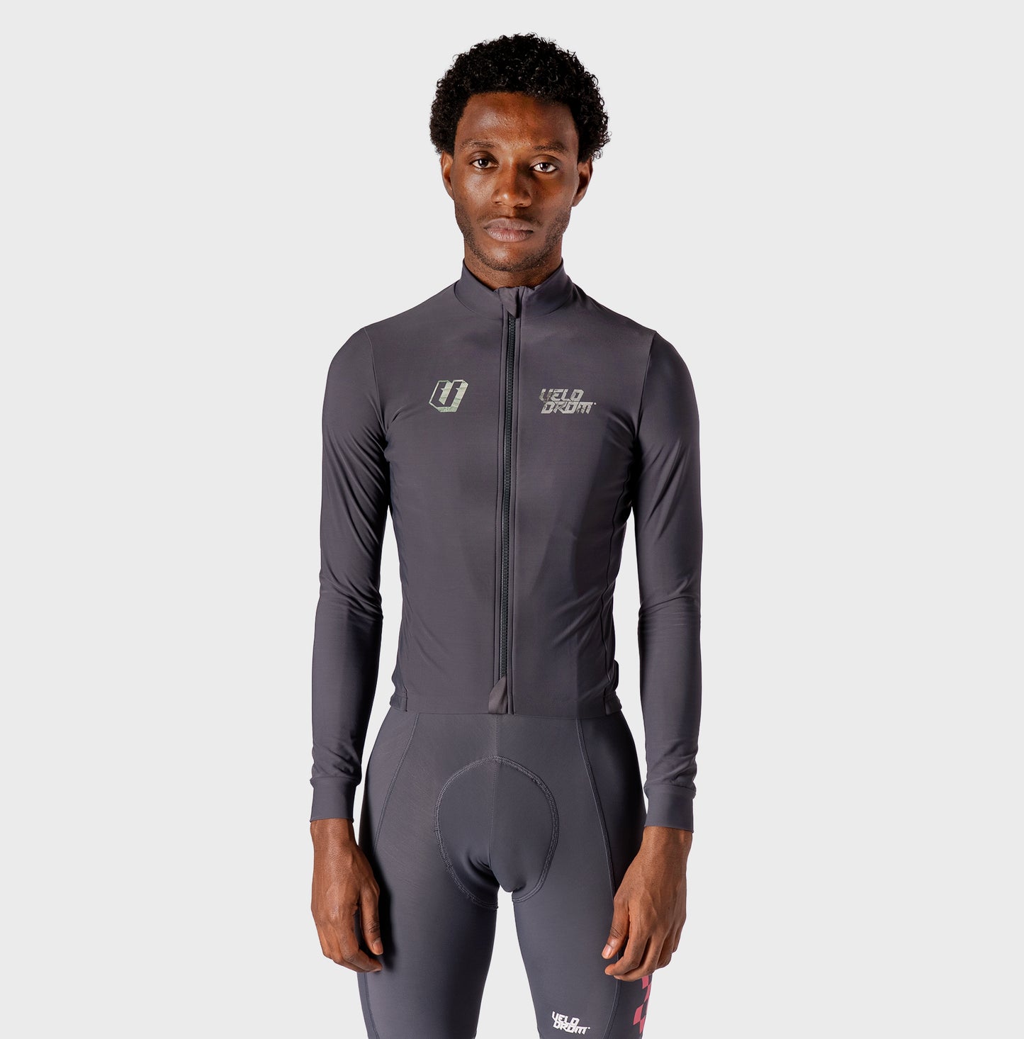 VELODROM RaceDay 3.0 Thermal Txtr Maglia da ciclismo a manica lunga - Grey/Stone Graphic