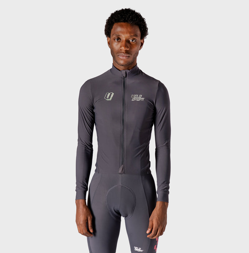 VELODROM RaceDay 3.0 Thermal Txtr Maglia da ciclismo a manica lunga - Grey/Stone Graphic