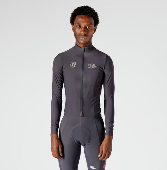 VELODROM RaceDay 3.0 Thermal Txtr Maillot Ciclismo Manga Larga - Grey/Stone Graphic