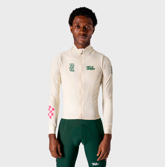 VELODROM RaceDay 3.0 Thermal Fietsshirt lange mouwen - Off Wit/Teal
