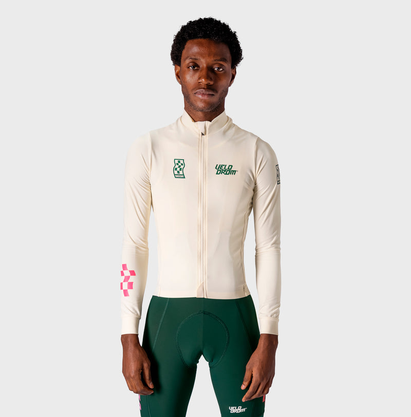 VELODROM RaceDay 3.0 Thermal Maglia da ciclismo a manica lunga - Off Bianco/Teal