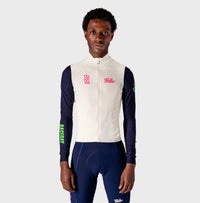 VELODROM RaceDay 3.0 Thermal Long Sleeve Jersey - Off White/Dark Navy Dual Sleeves