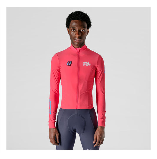 VELODROM RaceDay 3.0 Thermal Xperiment Long Sleeve Jersey - Fluor Pink
