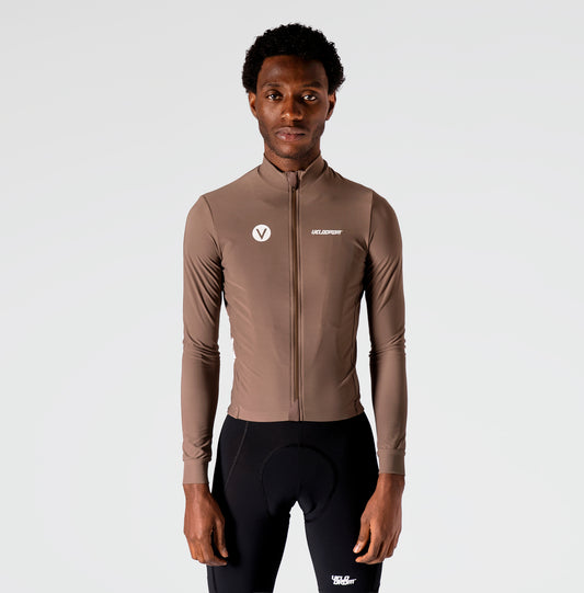 VELODROM RaceDay 3.0 Thermal Subtle Maillot Ciclismo Manga Larga - Brown