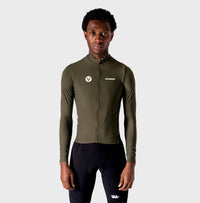 VELODROM RaceDay 3.0 Thermal Subtle Long Sleeve Jersey - Khaki