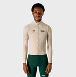 VELODROM RaceDay 3.0 Thermal Txtr Langærmet trøje - Sand/Peacock Graphic