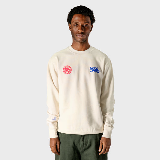 VELODROM Raceday Sweatshirt - Cream/Blue/Pink