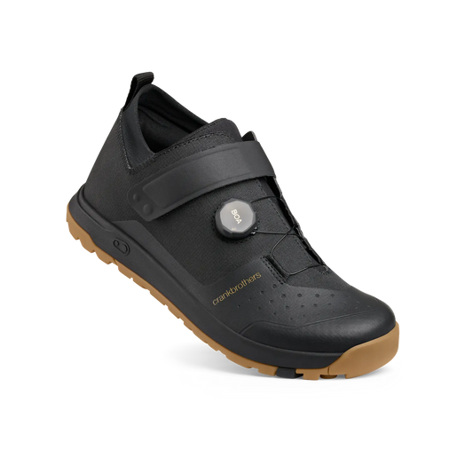 CRANK BROTHERS SHOES STAMP TRAIL BOA MTB/Gravel Cycling Shoes - BLACK/GOLD GUM OUTSOLE