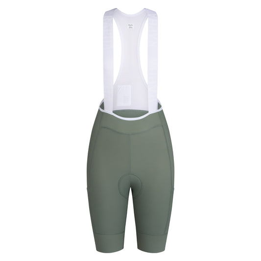 RAPHA Damen Pro Team Cargo Trägerhose - Regular - Laurel/Weiß