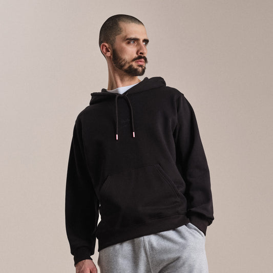 RAPHA RCC Cotton Hoodie - FGR Black/Hig Vis Pink