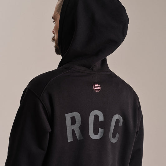 RAPHA RCC Cotton Hoodie - FGR Black/Hig Vis Pink