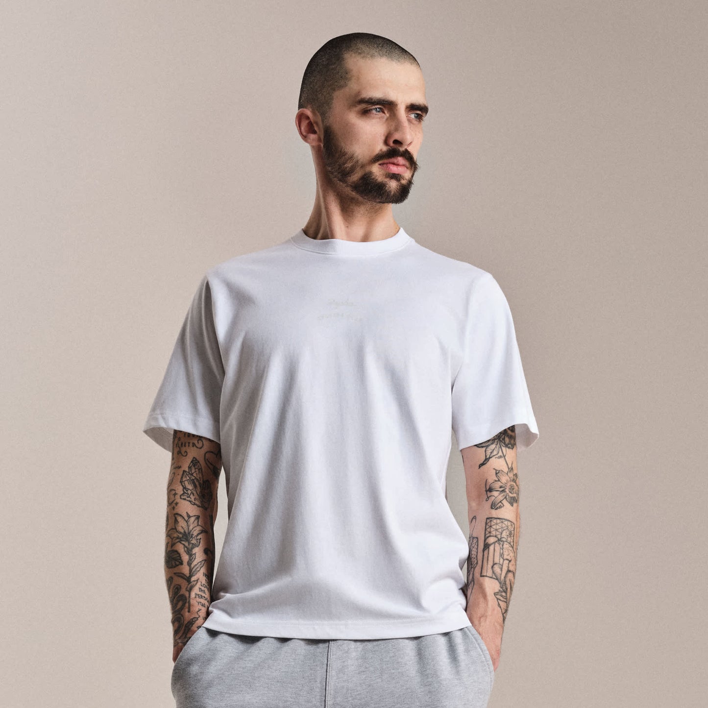RAPHA RCC Cotton Tshirt - FOG Hvid/Fog