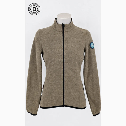 Café du Cycliste Women Long Sleeve Jersey - Taupe (Second life) — front view