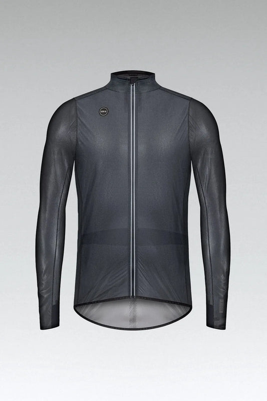 GOBIK PLUVIA UNISEX LEHKÁ CYKLISTICKÁ BUNDA PROTI DEŠTI - TRUE BLACK