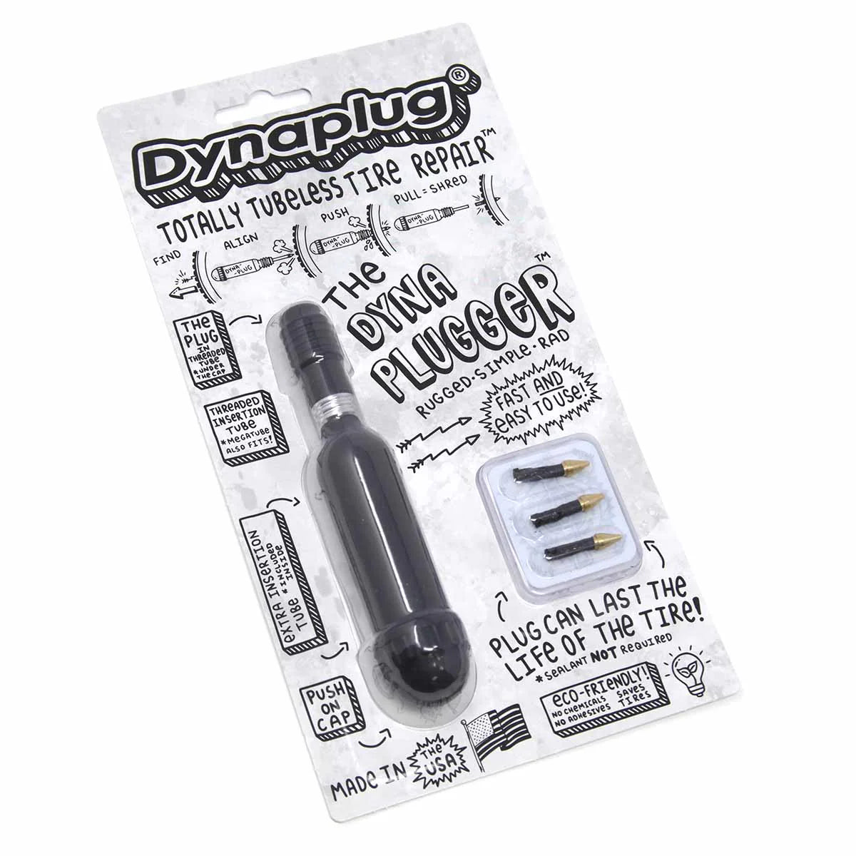 DYNAPLUG Dynaplugger Tubeless Repair and Inflation Kit - Black