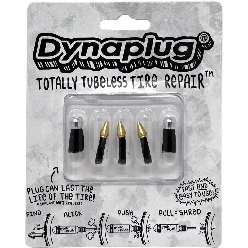 DYNAPLUG Total Tubeless Tire Repair x3 Soft Nose Plugs x2 Mega Plugs - Black