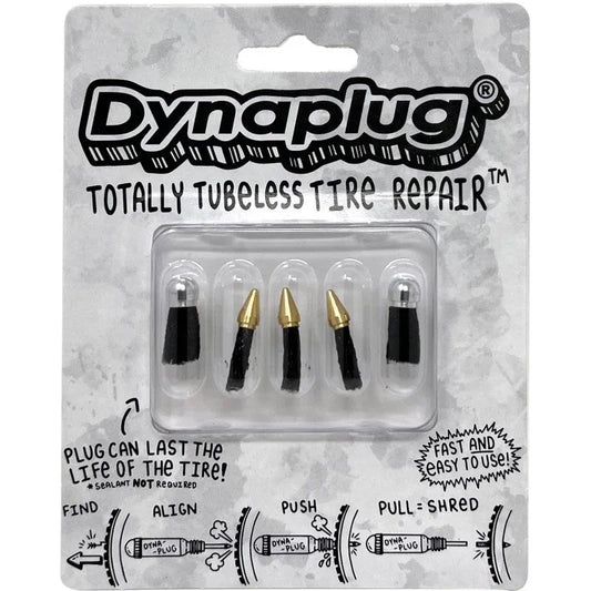 DYNAPLUG Total Tubeless Tire Repair x3 Soft Nose Plugs x2 Mega Plugs - Black