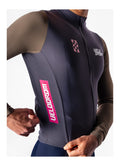 VELODROM RaceDay Thermal Long Sleeve Jersey - Dark Grey/Light Brown Dual Sleeves