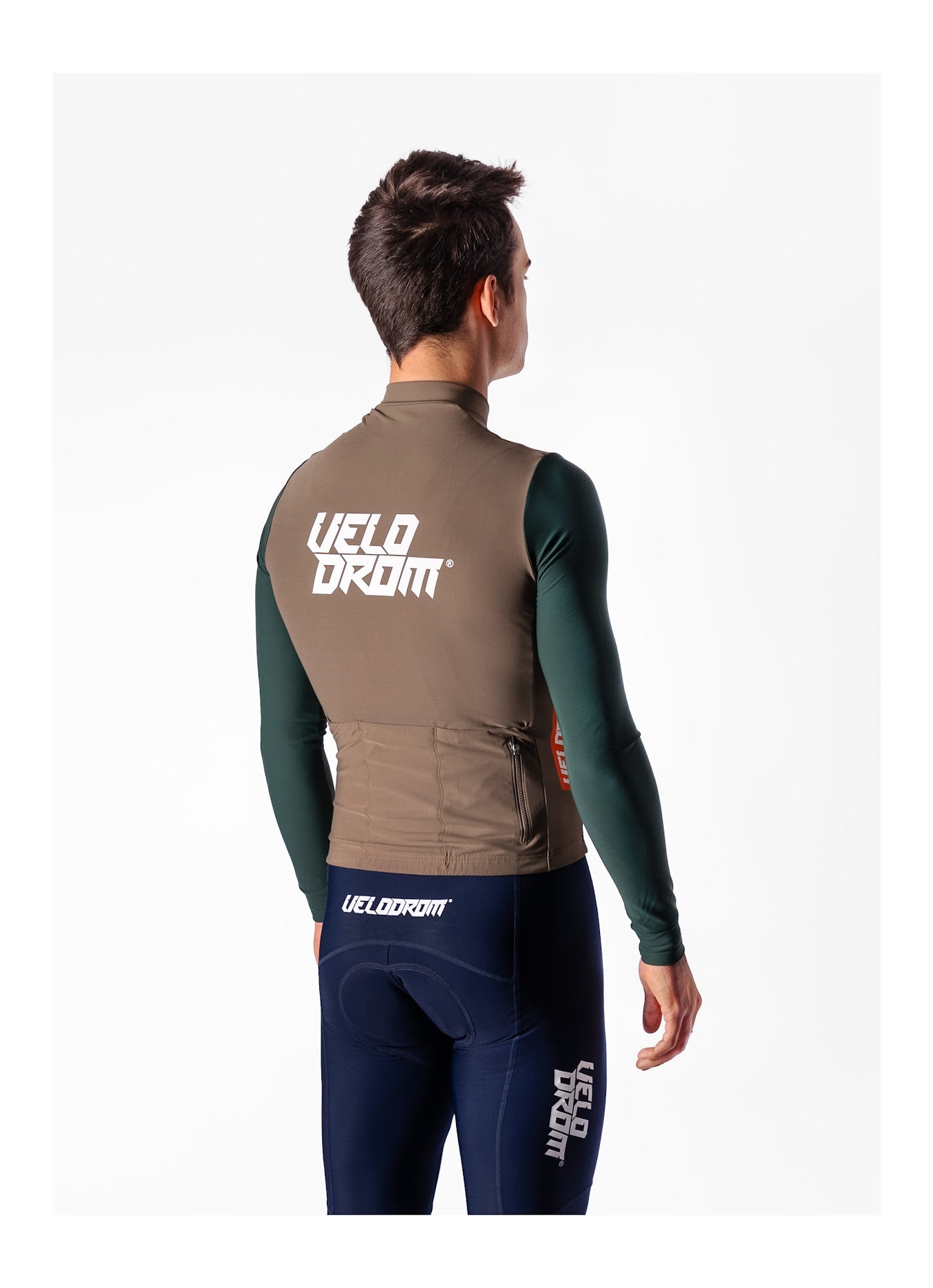 VELODROM RaceDay Thermal Langarmtrikot  - Dark Olive/Pine Groove Dual Sleeves