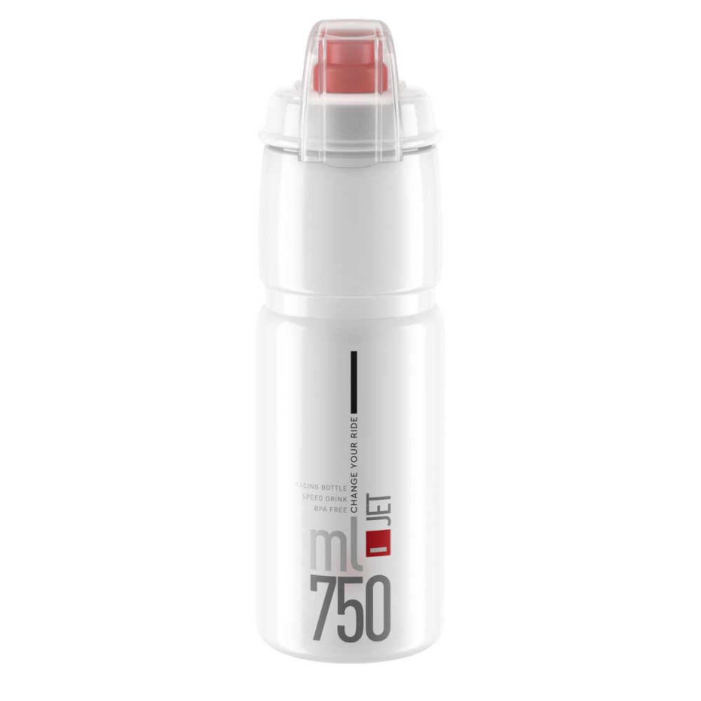 ELITE JET MTB Bidó BIDON 750ML - CLEAR/RED